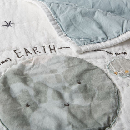 Couette en coton biologique pour enfants sur le thème de l'espace
