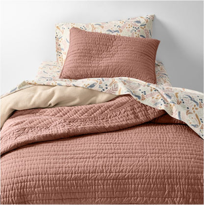 Ensemble de draps en percale de coton biologique pour enfants avec hibou