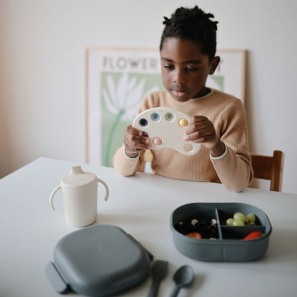 Palette de peinture en silicone pour enfants, jouet à presser Mushie