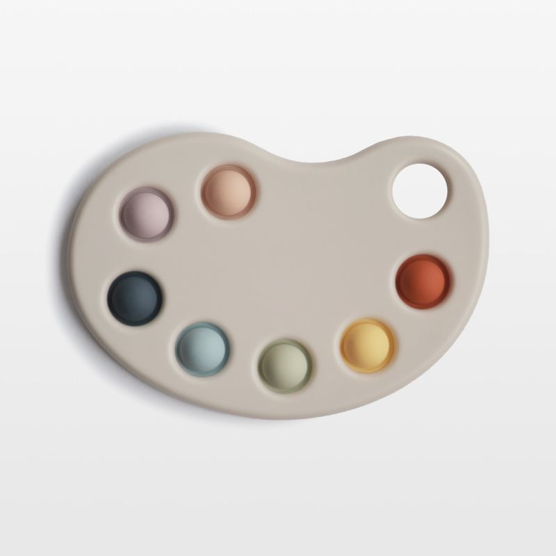 Palette de peinture en silicone pour enfants, jouet à presser Mushie