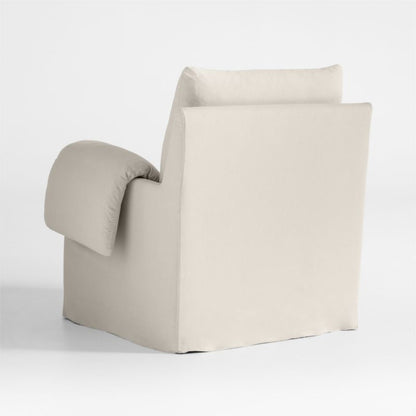 Fauteuil berçant pour chambre d'enfant Baby Piper avec housse amovible et base en bois