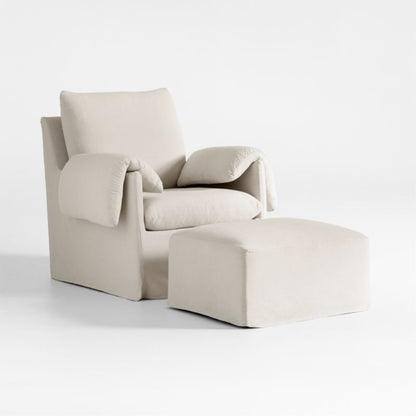 Fauteuil berçant pour chambre d'enfant Baby Piper avec housse amovible et base en bois