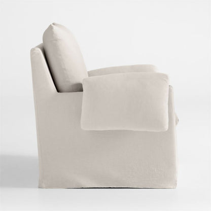 Fauteuil berçant pour chambre d'enfant Baby Piper avec housse amovible et base en bois