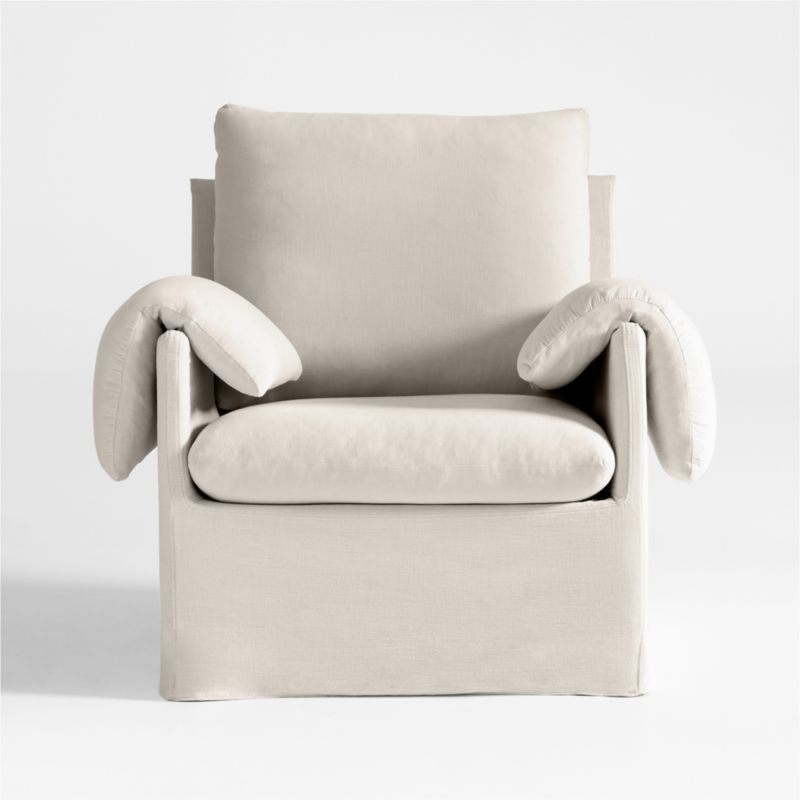 Fauteuil berçant pour chambre d'enfant Baby Piper avec housse amovible et base en bois