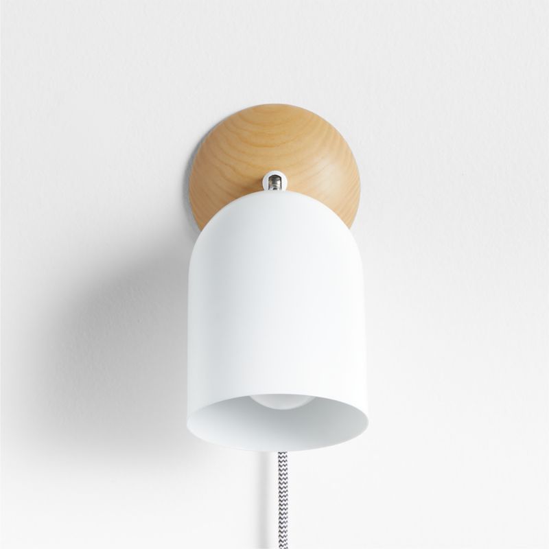 Applique murale pivotante à brancher Kids Pixi en métal et bois