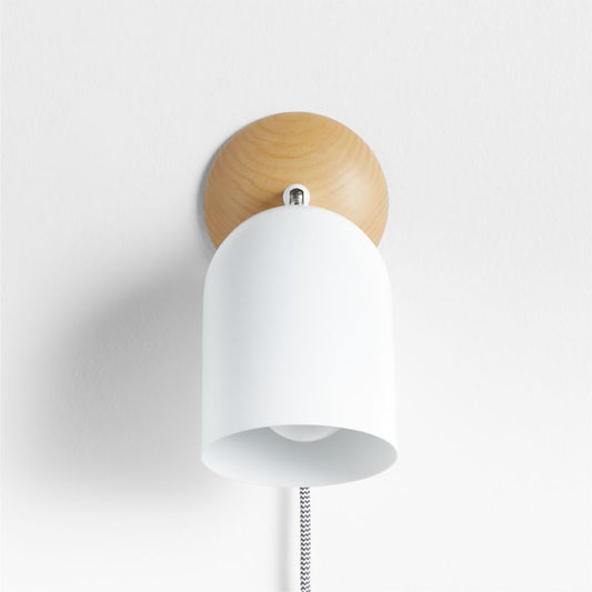 Applique murale pivotante à brancher Kids Pixi en métal et bois