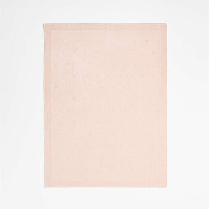 Couverture élégante en tricot pointelle pour poussette