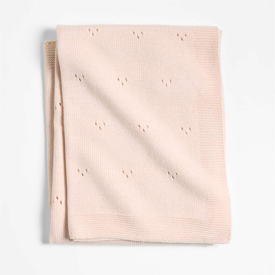 Couverture élégante en tricot pointelle pour poussette
