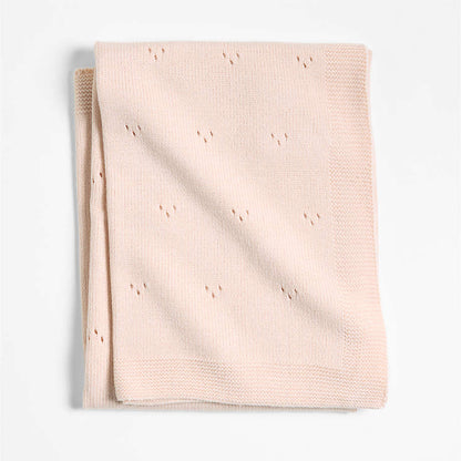Couverture élégante en tricot pointelle pour poussette