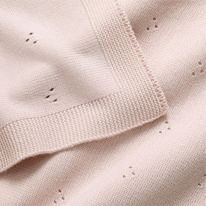 Couverture élégante en tricot pointelle pour poussette