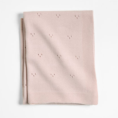 Couverture élégante en tricot pointelle pour poussette
