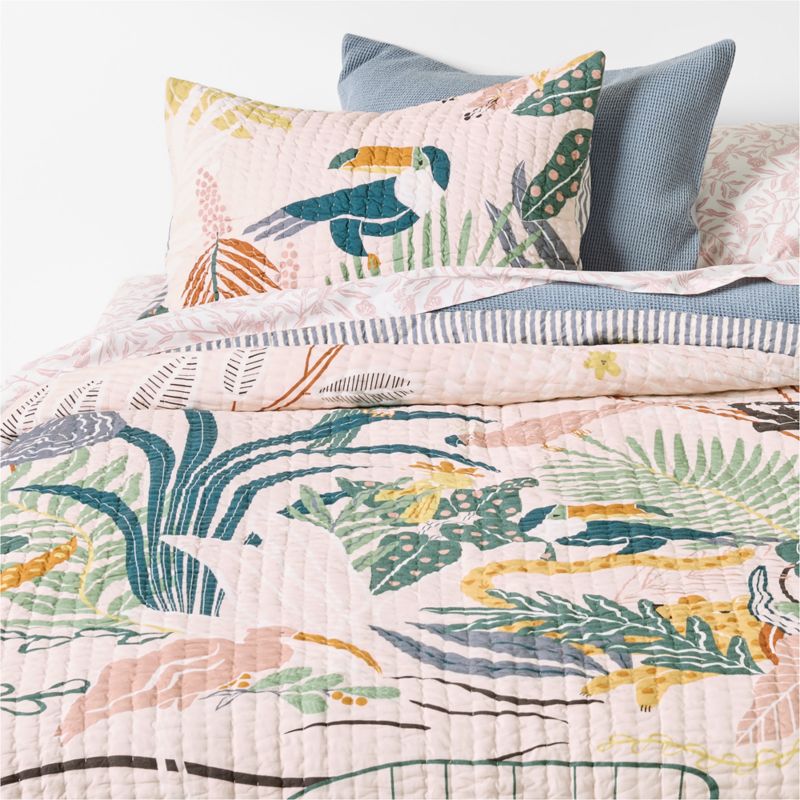 Couette en coton biologique « Rêves de forêt tropicale » pour enfants