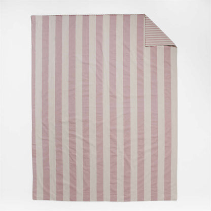 Housse de couette réversible à rayures Riviera pour enfants en coton biologique