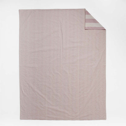 Housse de couette réversible à rayures Riviera pour enfants en coton biologique