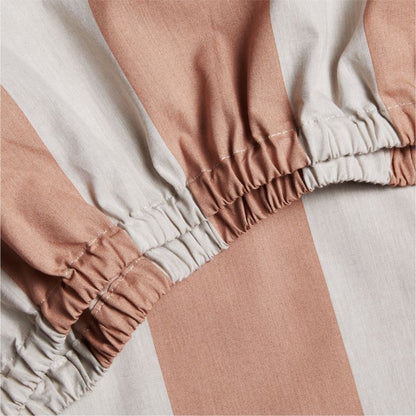 Drap-housse pour berceau en coton biologique à rayures Riviera pour bébé