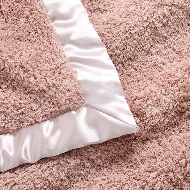 Couverture de poussette en peluche avec bordure en satin pour bébé