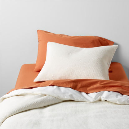 Housse de couette en coton biologique à tissage gaufré pour enfants