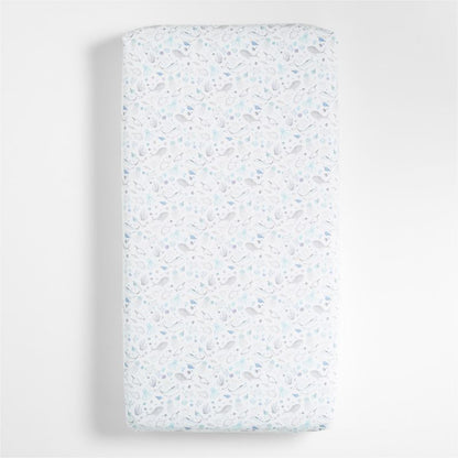 Drap-housse pour berceau en coton biologique Baby Stay Cool Sea