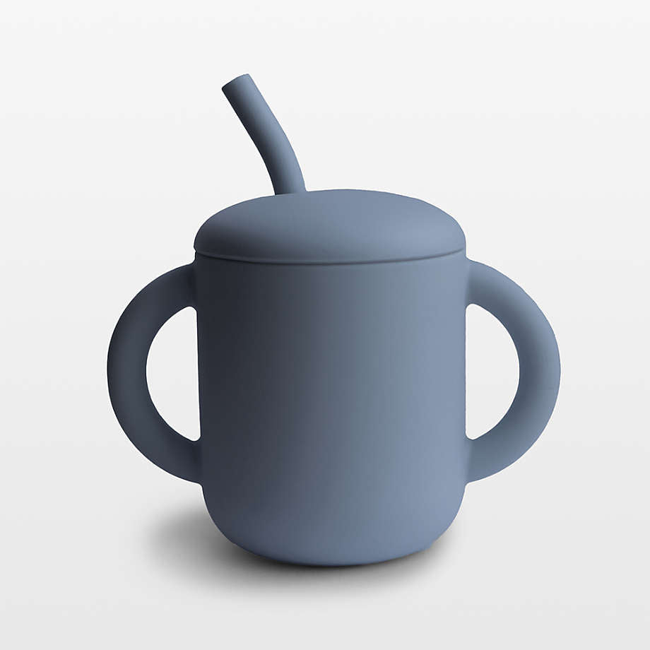 Gobelet d'apprentissage en silicone Baby Mushie avec paille