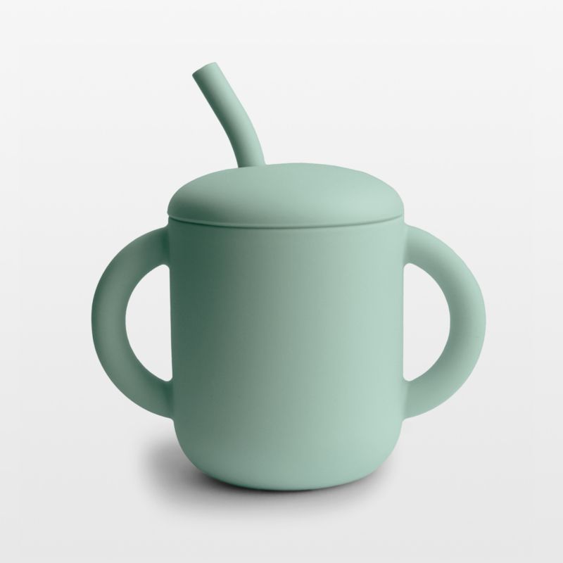 Gobelet d'apprentissage en silicone Baby Mushie avec paille