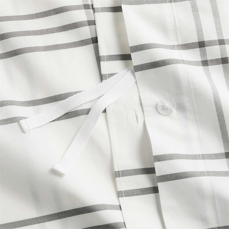 Housse de couette en coton biologique teint en fil pour enfants Stax