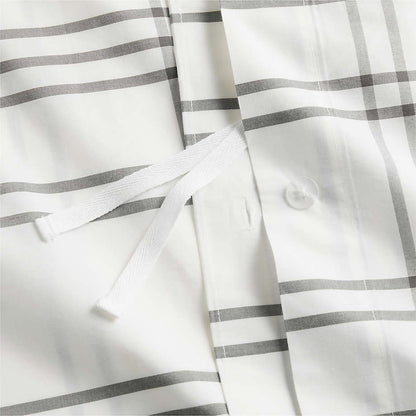 Housse de couette en coton biologique teint en fil pour enfants Stax