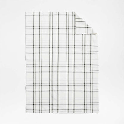 Housse de couette en coton biologique teint en fil pour enfants Stax