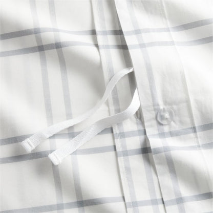 Housse de couette en coton biologique teint en fil pour enfants Stax