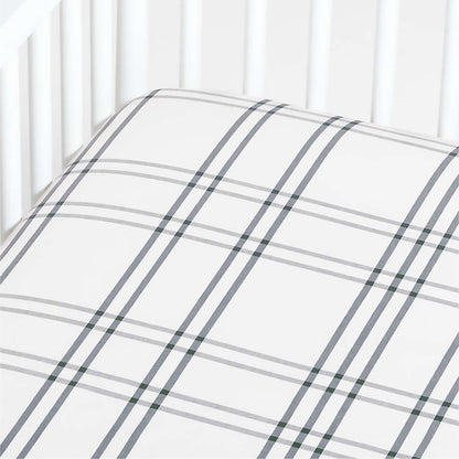 Drap-housse pour berceau Baby Stax en coton biologique teint en fil