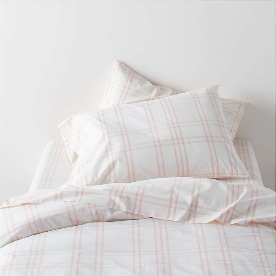 Housse de couette en coton biologique teint en fil pour enfants Stax