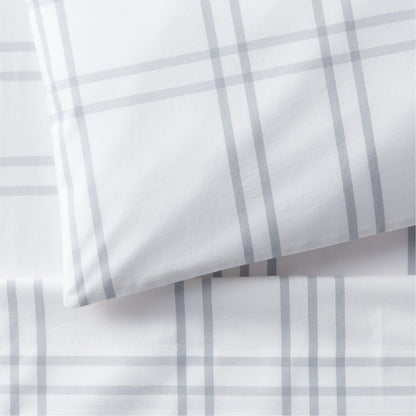 Ensemble de draps en coton biologique teint en fil pour enfants Stax