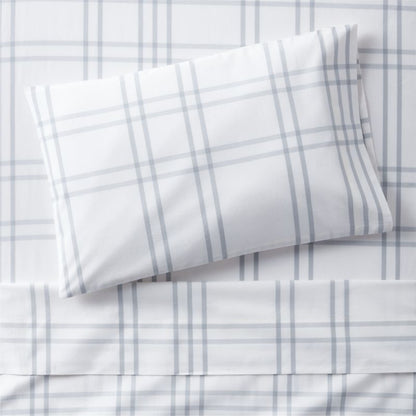 Ensemble de draps en coton biologique teint en fil pour enfants Stax