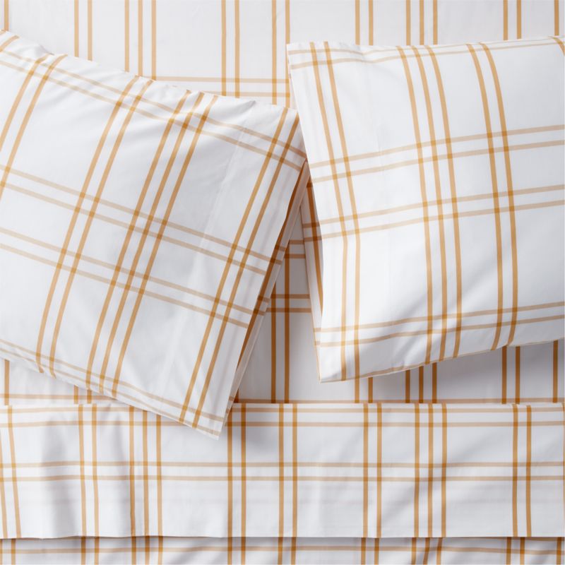 Ensemble de draps en coton biologique teint en fil pour enfants Stax