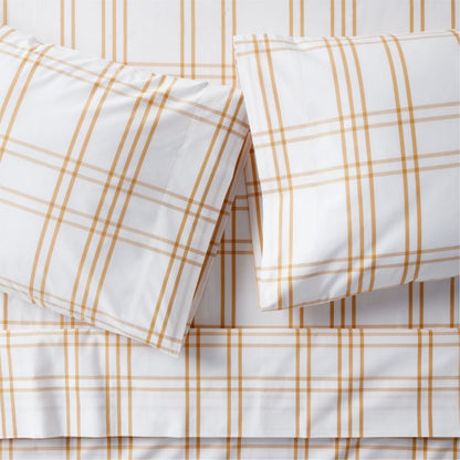 Ensemble de draps en coton biologique teint en fil pour enfants Stax