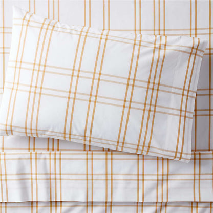 Ensemble de draps en coton biologique teint en fil pour enfants Stax