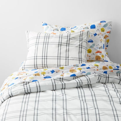 Housse de couette en coton biologique Kids Stax