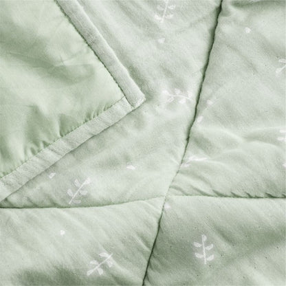 Couverture de berceau en gaze de coton ultra-douce à imprimé feuilles pour bébé