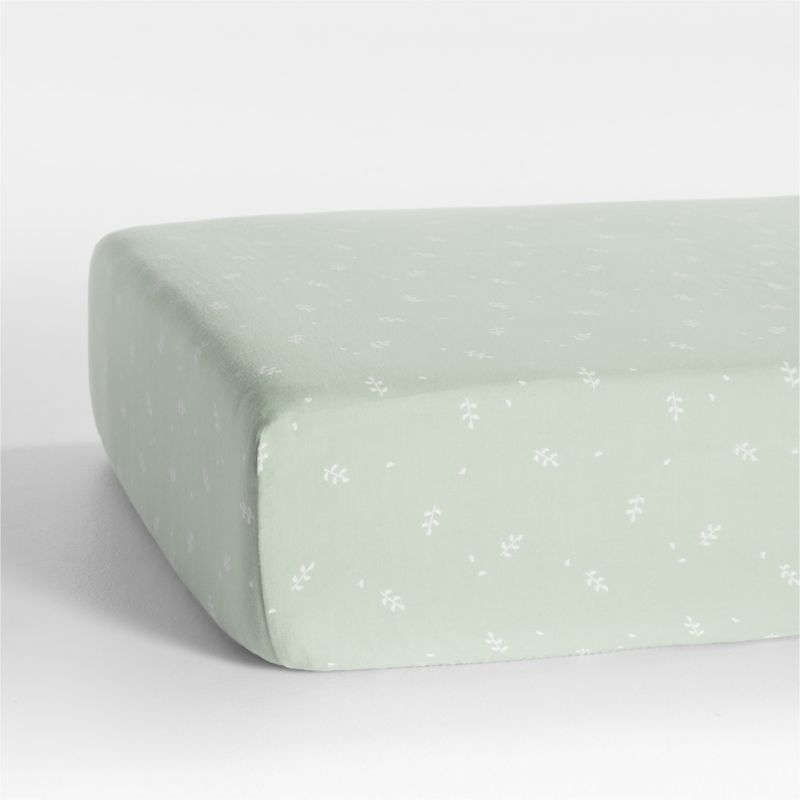 Drap-housse pour berceau en gaze de coton biologique imprimé ultra-doux