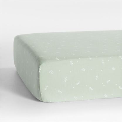 Drap-housse pour berceau en gaze de coton biologique imprimé ultra-doux