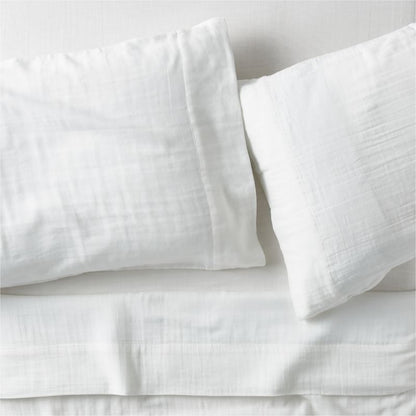 Taie d'oreiller en gaze de coton biologique ultra-douce pour enfants