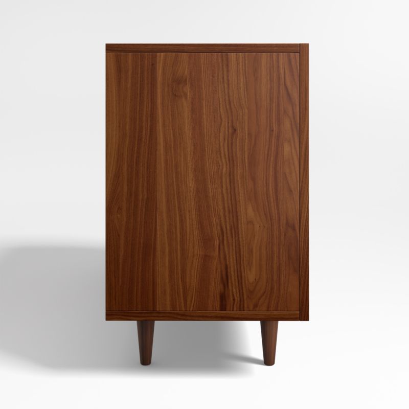 Commode à 6 tiroirs larges en bois de noyer style milieu du siècle pour enfants Tatum