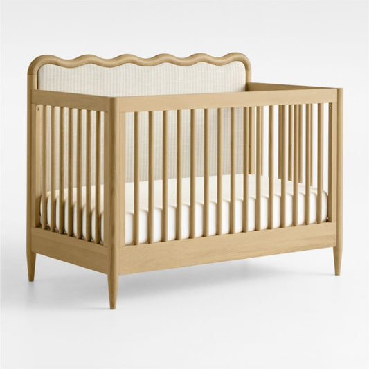Poussette convertible pour bébé Baby Waveland en chêne et tissu à rayures performantes