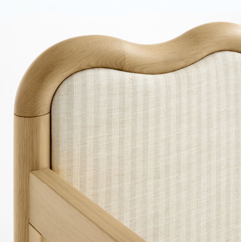 Poussette convertible pour bébé Baby Waveland en chêne et tissu à rayures performantes