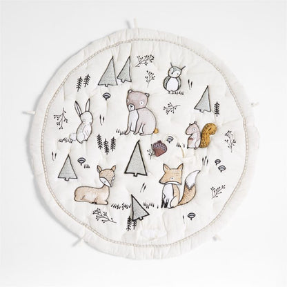 Tapis d'éveil animaux de la forêt pour bébés