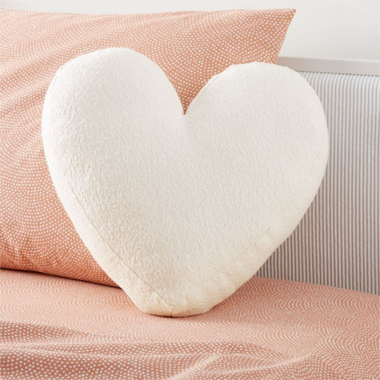 Coussin décoratif pour enfants en forme de cœur XO
