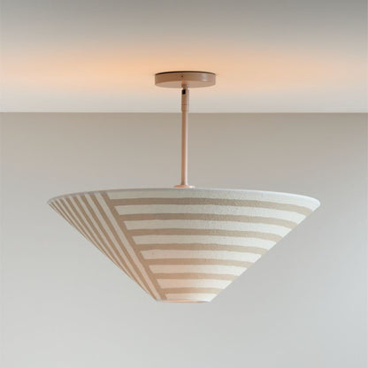 Plafonnier semi-encastré Kids Zuri Stripe en papier mâché