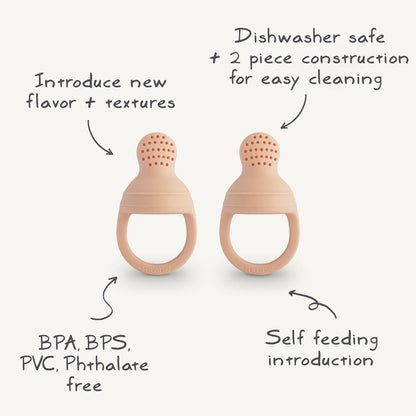 Lot de 2 distributeurs d'aliments frais en silicone Baby Mushie