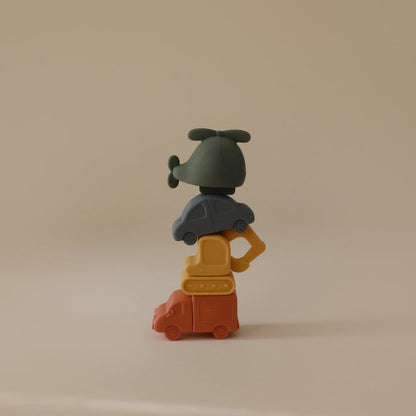 Coffret de bain Baby Mushie Véhicules sans moisissure (lot de 4)