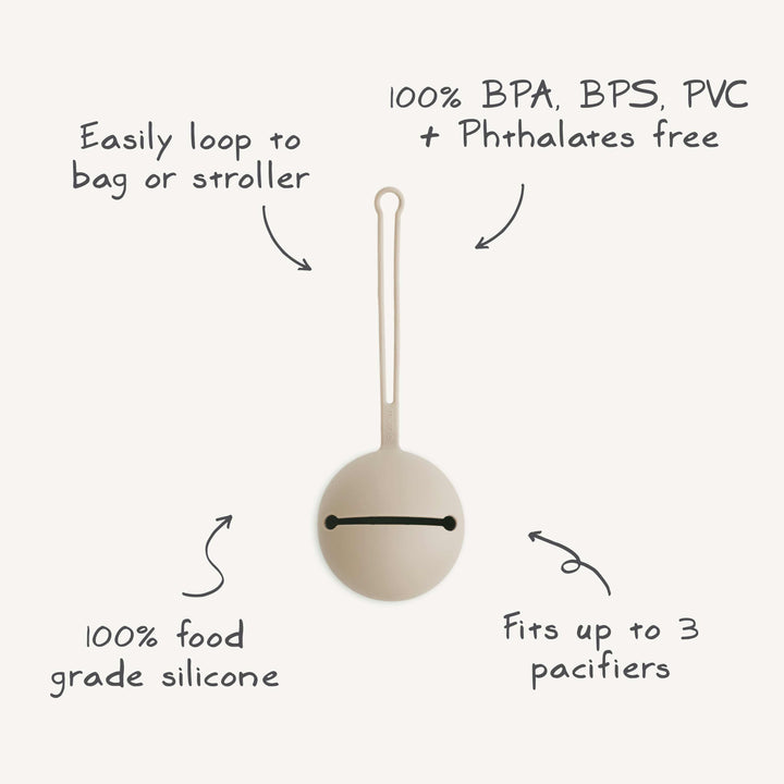 Étui à sucette en silicone Baby Mushie