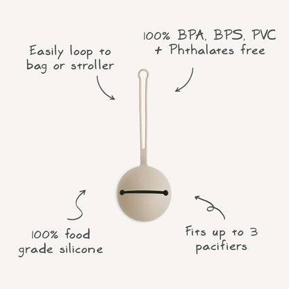 Étui à sucette en silicone Baby Mushie